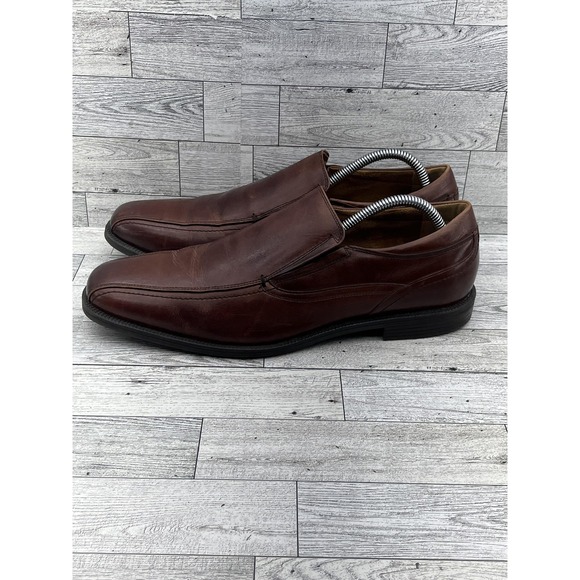 Florsheim Shoes Mens Size 10D Leather Memory Foam Slip On Square Toe Comfort Dre main image 5